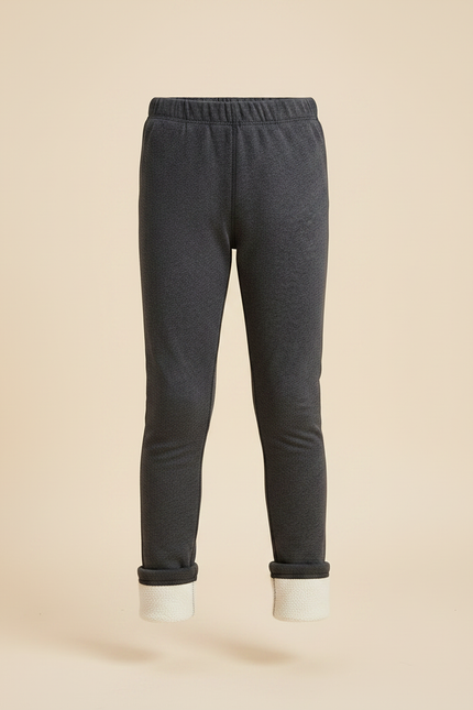 Pantalon Gris Doublé Chaud Hiver Fille - Molleton - vue 2