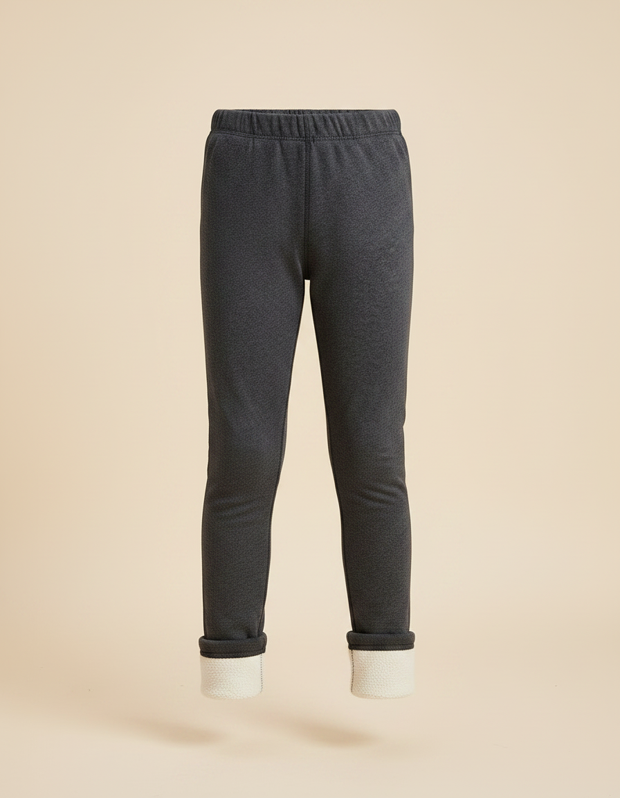 Pantalon Gris Doublé Chaud Hiver Fille - Molleton - vue 2