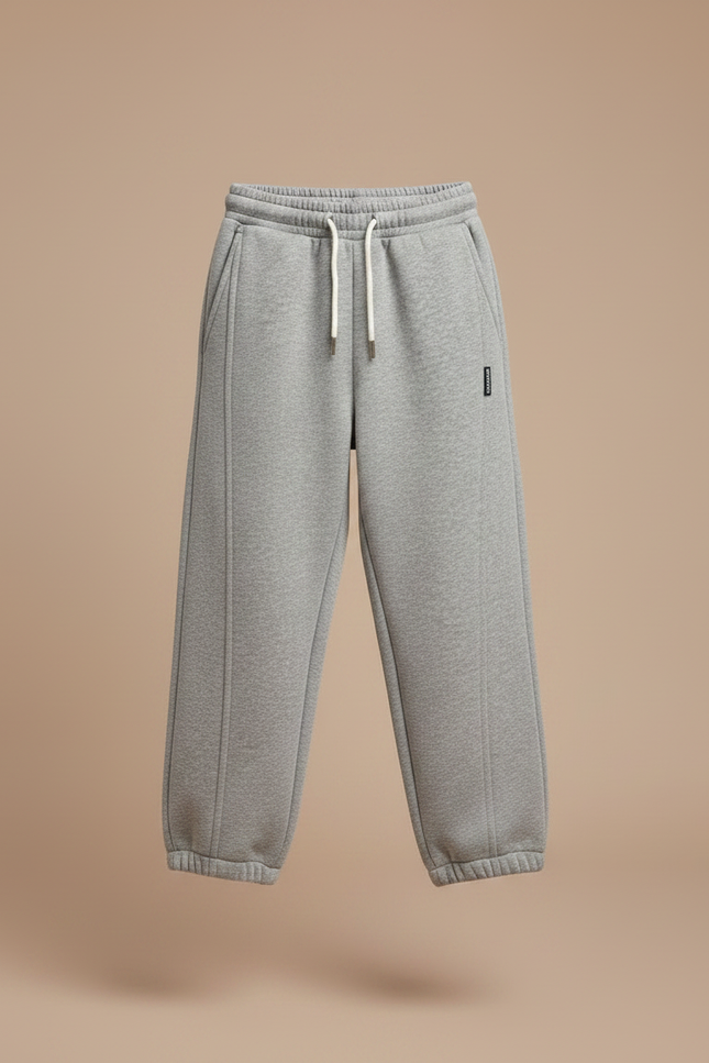 Pantalon Gris Ample Coton Enfant Sport Décontracté - Molleton - vue 3