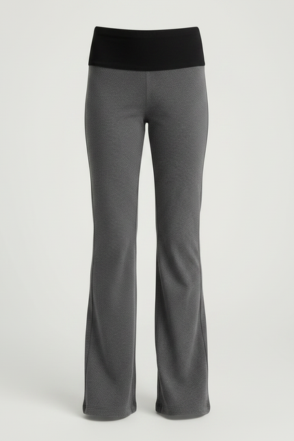 Pantalon Gris Évasé Confortable Sport Fille - Maille - vue 3