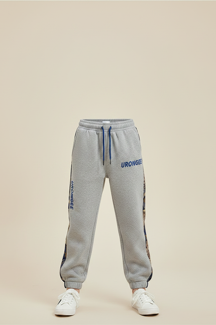 Pantalon Gris Jogging Sportif Décontracté Enfant - Molleton - vue 3