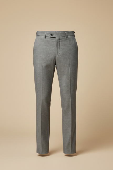 Pantalon Gris Élégant Droit Business Habillé Homme - Laine - vue 3