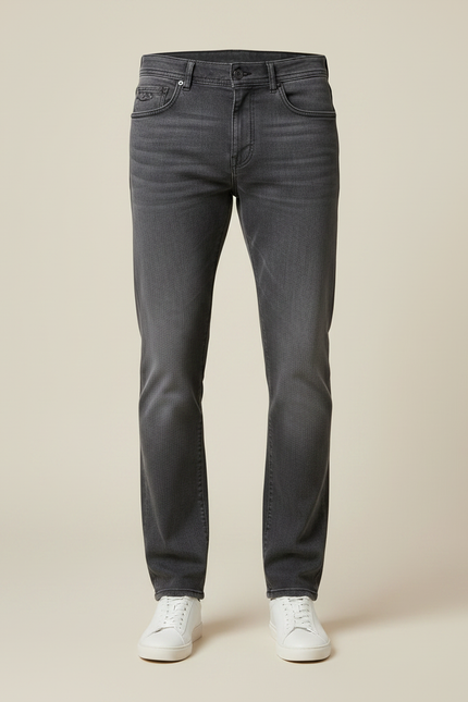Pantalon Gris Jean Droit Homme Décontracté - vue 3