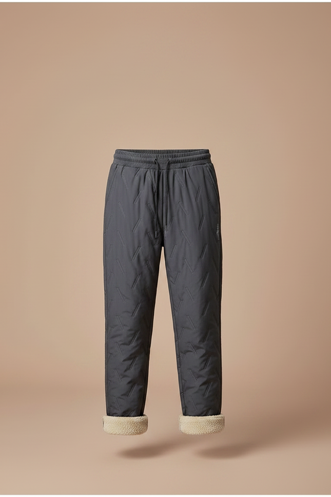 Pantalon Gris Matelassé Enfant Chaud Doublé Hiver - Polyester - vue 3