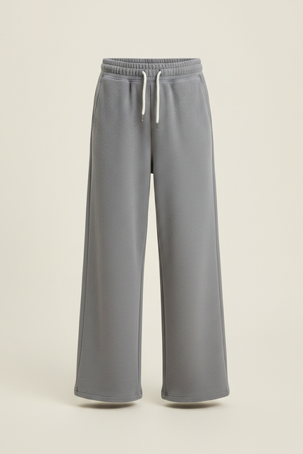Pantalon Gris Ample Décontracté Confortable Molleton Enfant - vue 3