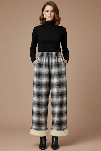 Pantalon Carreaux Gris - Tweed - vue 3