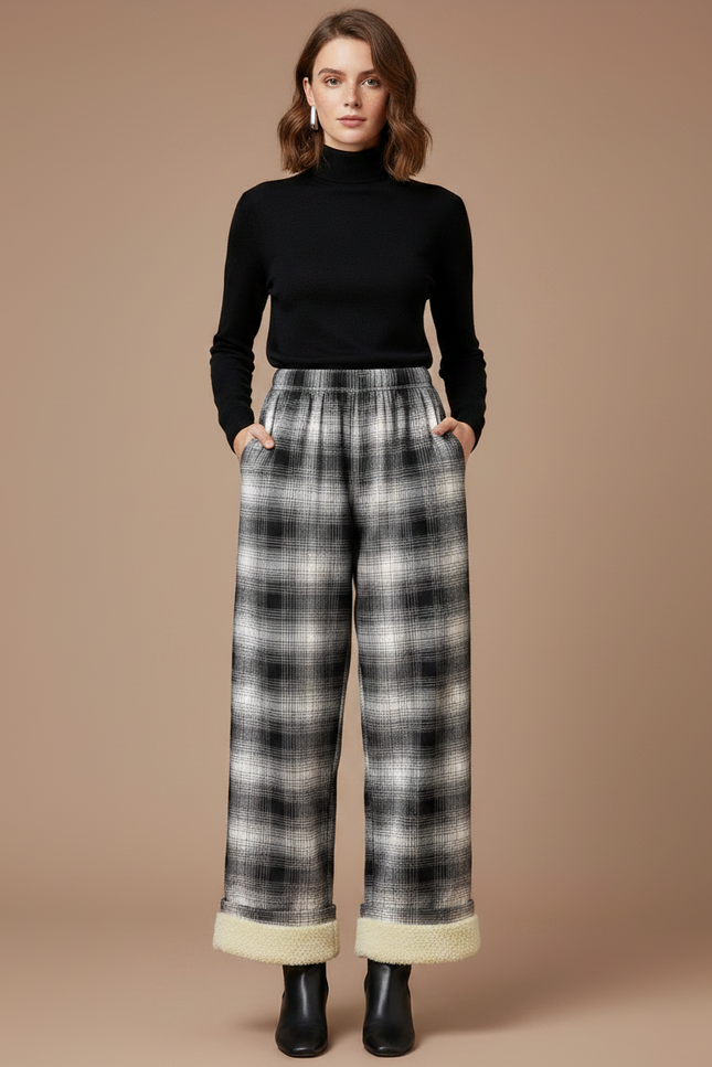 Pantalon Carreaux Gris - Tweed - vue 3
