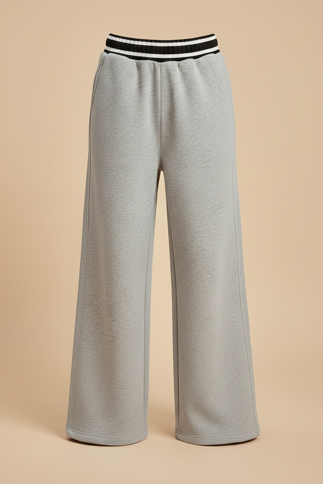 Pantalon Gris Large Molletonné Confortable Enfant - vue 3