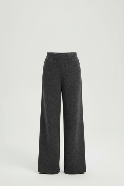 Pantalon Gris Ample Laine Chaud Fille - vue 3