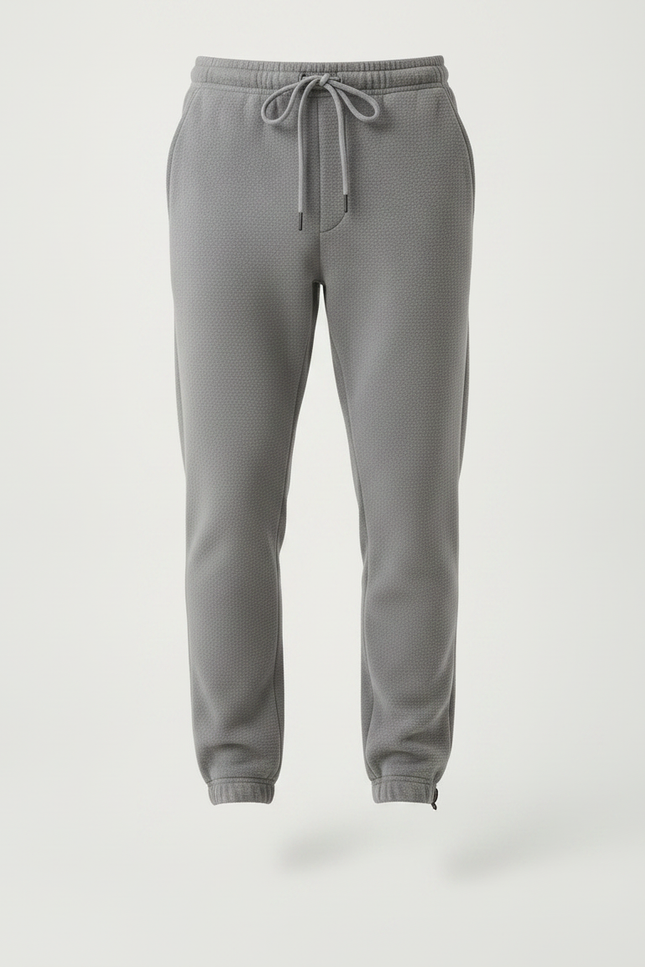 Pantalon Gris Cordon Sport Décontracté Molletonné Homme - vue 3