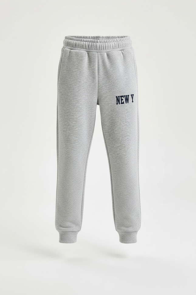 Pantalon Gris Jogging Molletonné Imprimé Sport Enfant - vue 3