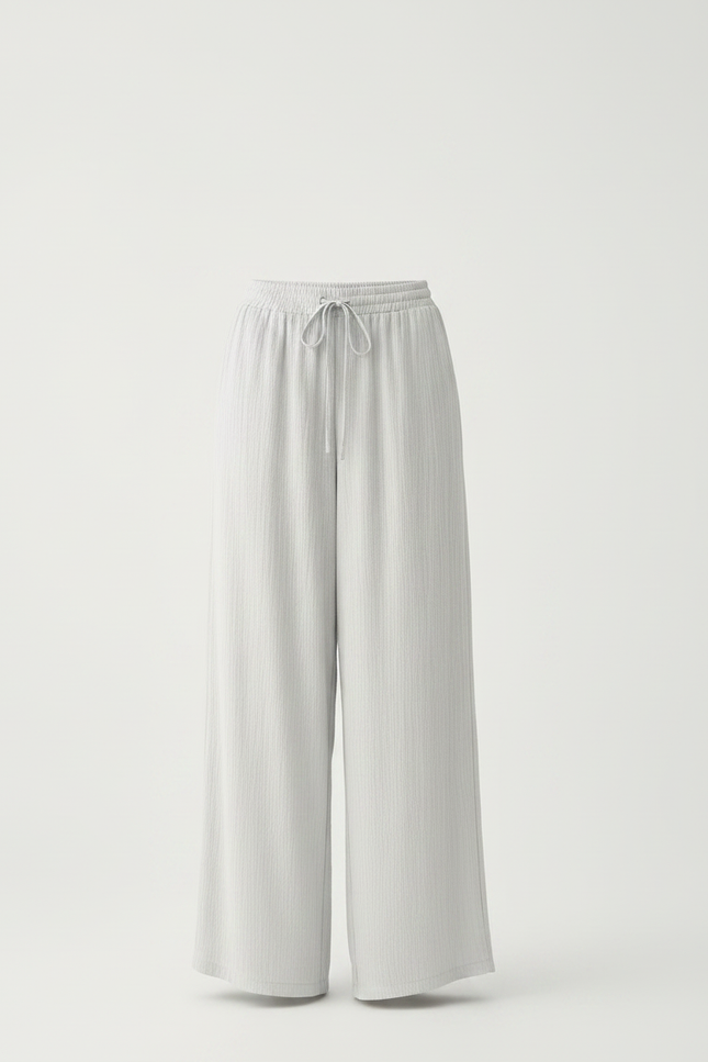 Pantalon Lin Femme Gris - vue 3