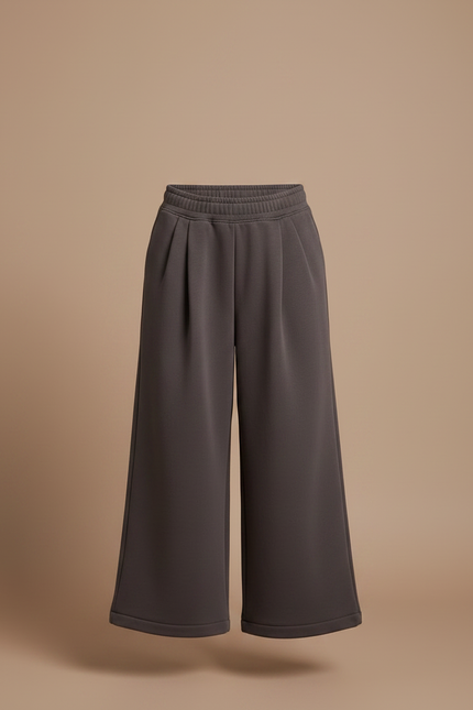 Pantalon Gris Large Décontracté Confortable Enfant - Molleton - vue 3