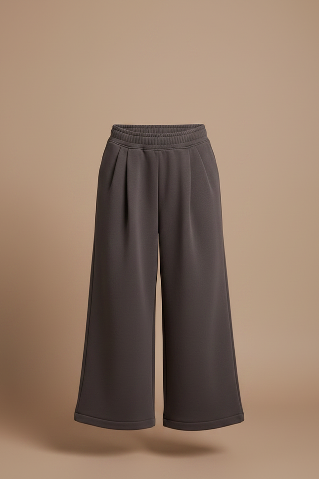 Pantalon Gris Large Décontracté Confortable Enfant - Molleton - vue 3