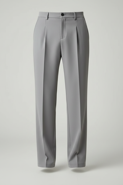 Pantalon À Pince Gris - Polyester - vue 3