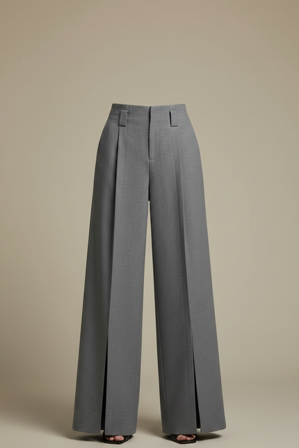 Pantalon Gris Pince - Laine - vue 3
