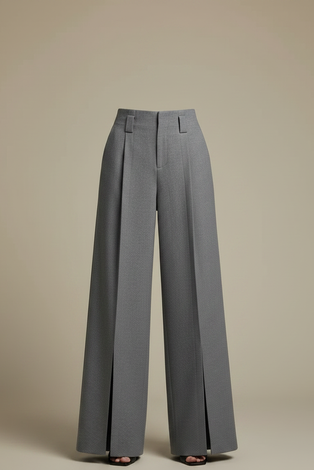 Pantalon Gris Pince - Laine - vue 3