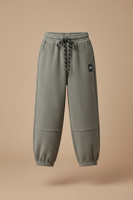 Pantalon Gris Côtelé Large Ample Doux Fille - Cordé - vue 3