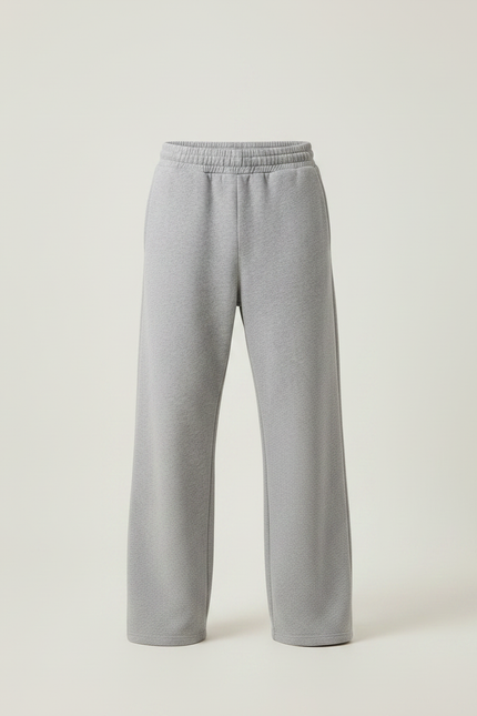 Pantalon Gris Ample Molletonné Confortable Décontracté - vue 3
