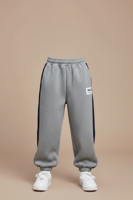 Pantalon Gris Causal Ample Coton Sport Enfant - Molleton - vue 3