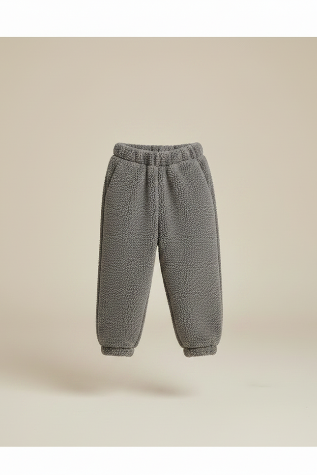 Pantalon Gris Polaire Doux Chaud Ample Enfant - Molleton - vue 3