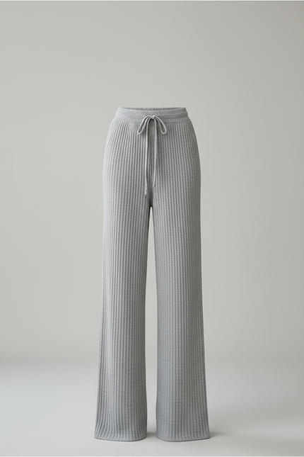 Pantalon Pyjama Gris Femme - Maille - vue 3