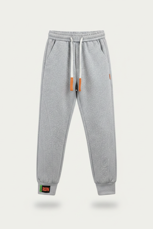 Pantalon Gris Jogging Coton Confortable Décontracté Homme - Molleton - vue 2