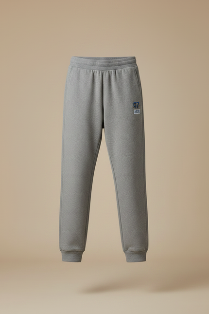 Pantalon Gris De Jogging Décontracté, Motif Logo - Molleton - vue 3