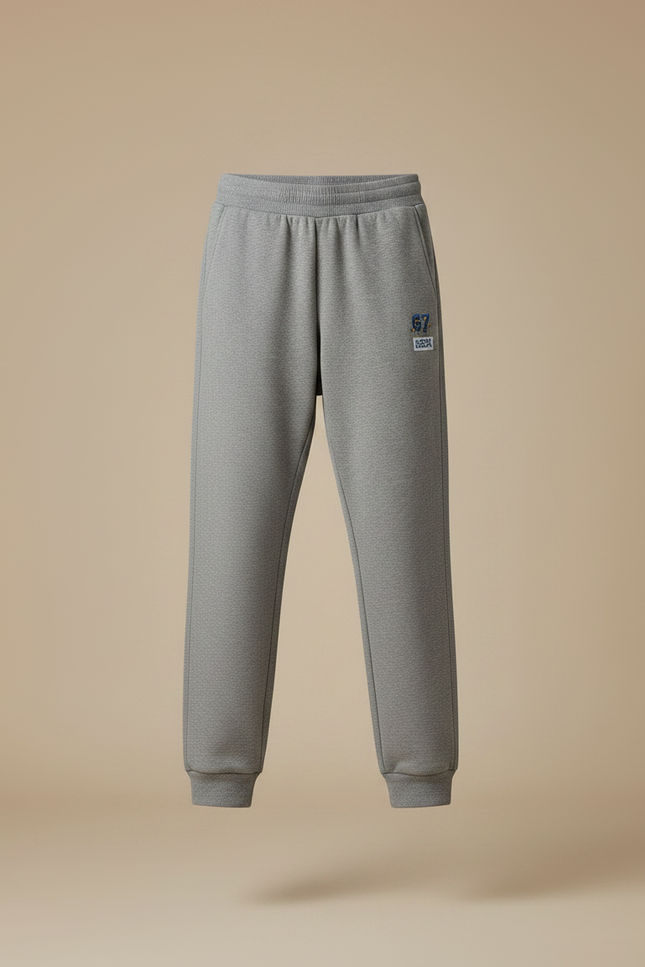 Pantalon Gris De Jogging Décontracté, Motif Logo - Molleton - vue 3