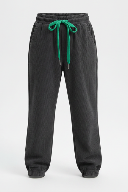 Pantalon Gris Côtelé Ample Enfant Douillet - Cordé - vue 3